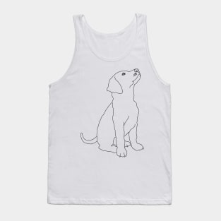 Dog line art Tank Top